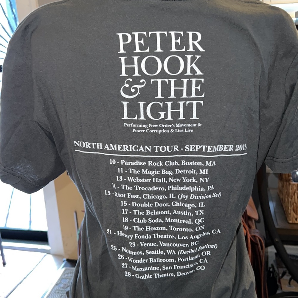 Joy Division New Order Peter Hook Tour Tshirt 2013 Medium Post Punk New Wave - Picture 3 of 4